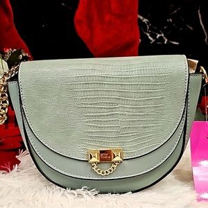 NWT GREEN BETSEY JOHNSON SADDLE CROSSBODY